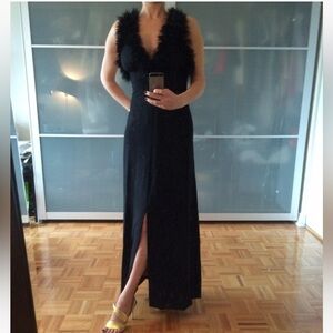 Elegant Black Maxi Dress with Front Slit
